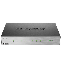D-Link Unmanaged Switch 8x100Base-TX, metal case