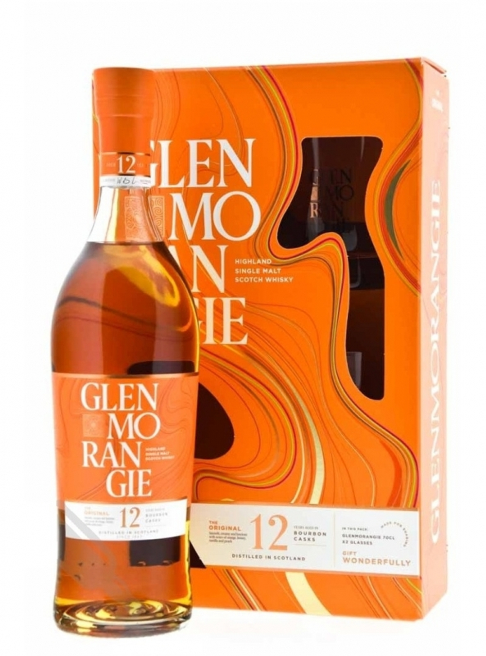 Glenmorangie 12 YO Original 0.7 л. В подарочной упаковке + 2 бокала