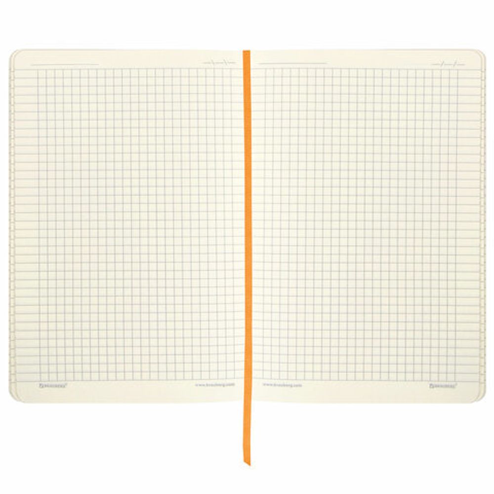 Блокнот в клетку с резинкой А5 (148x218 мм), 80 л., под кожу персиковый BRAUBERG "Metropolis Ultra", 111022