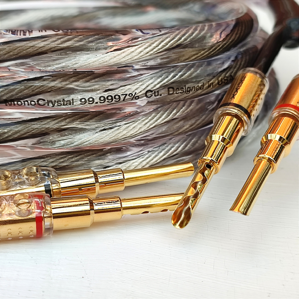 DAXX S192g Акустический кабель 12AWG (3.3мм.кв), класса Hi-End из посеребренной монокристаллической меди -готовая пара-