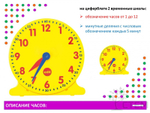 Изучаем время. Набор для группы. (1 большие часы и 24 малых)