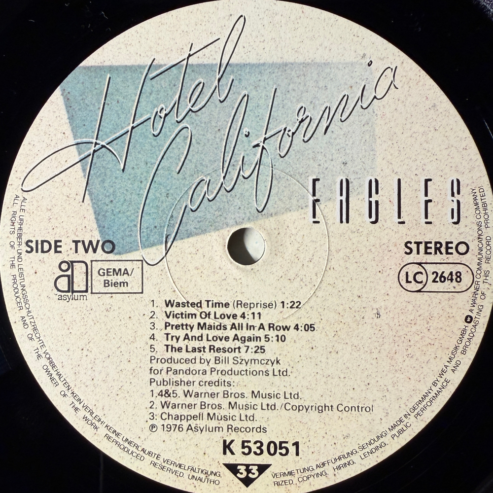 Eagles - Hotel California (Европа)