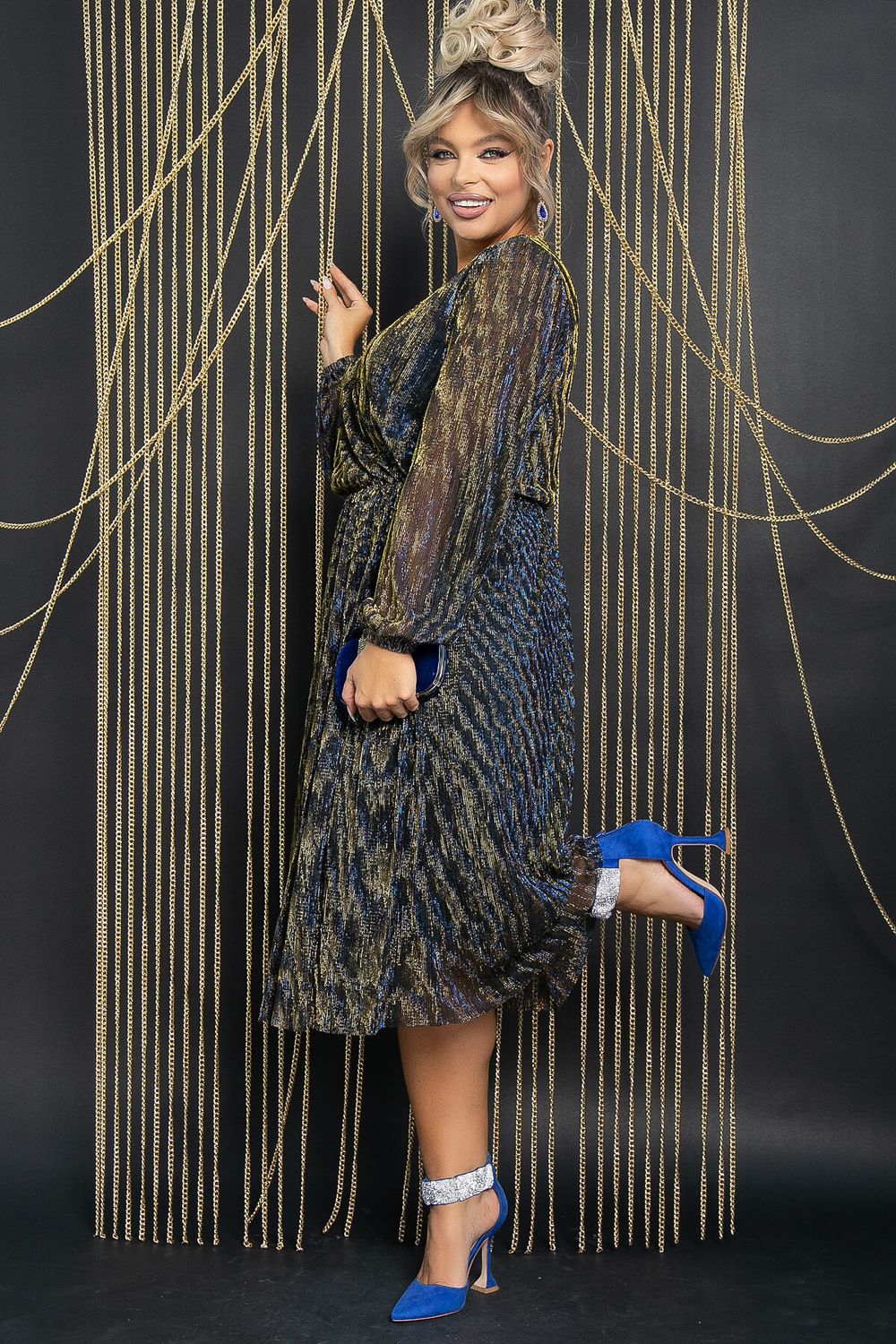 Платье Млечный путь (сине-золотое) П11715 LT Collection