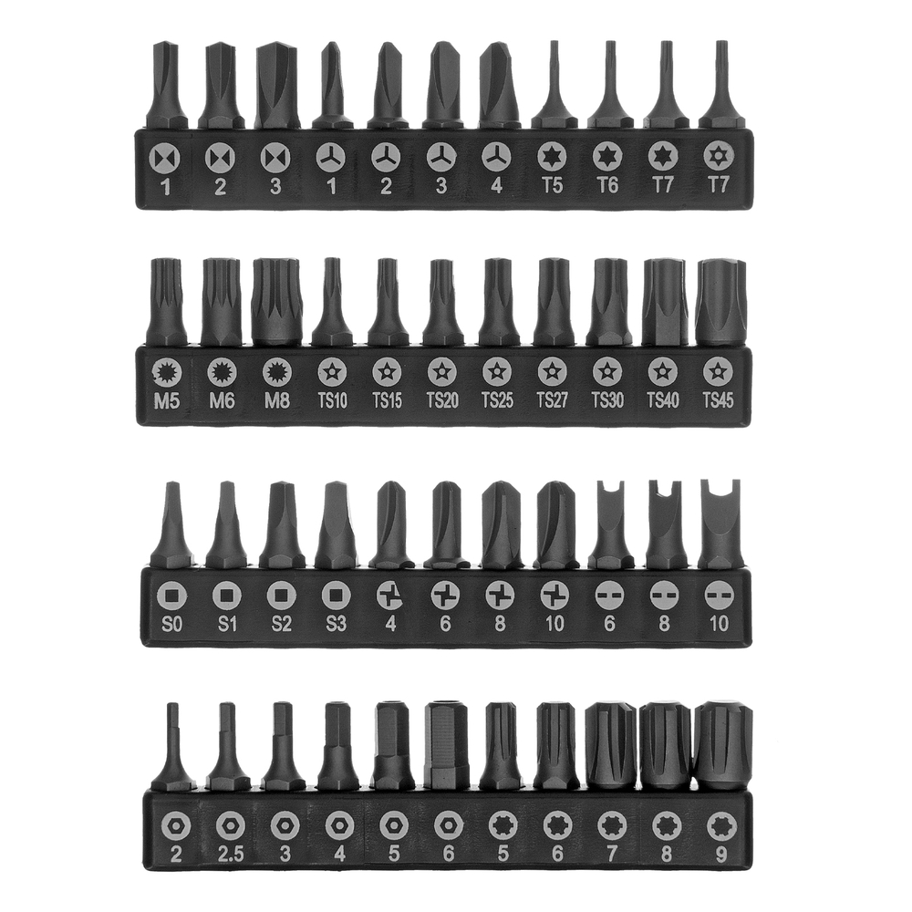 Набор инструментов, 1/2", 1/4", 3/8", CrV, S2, пластиковый кейс, 216 предметов Denzel