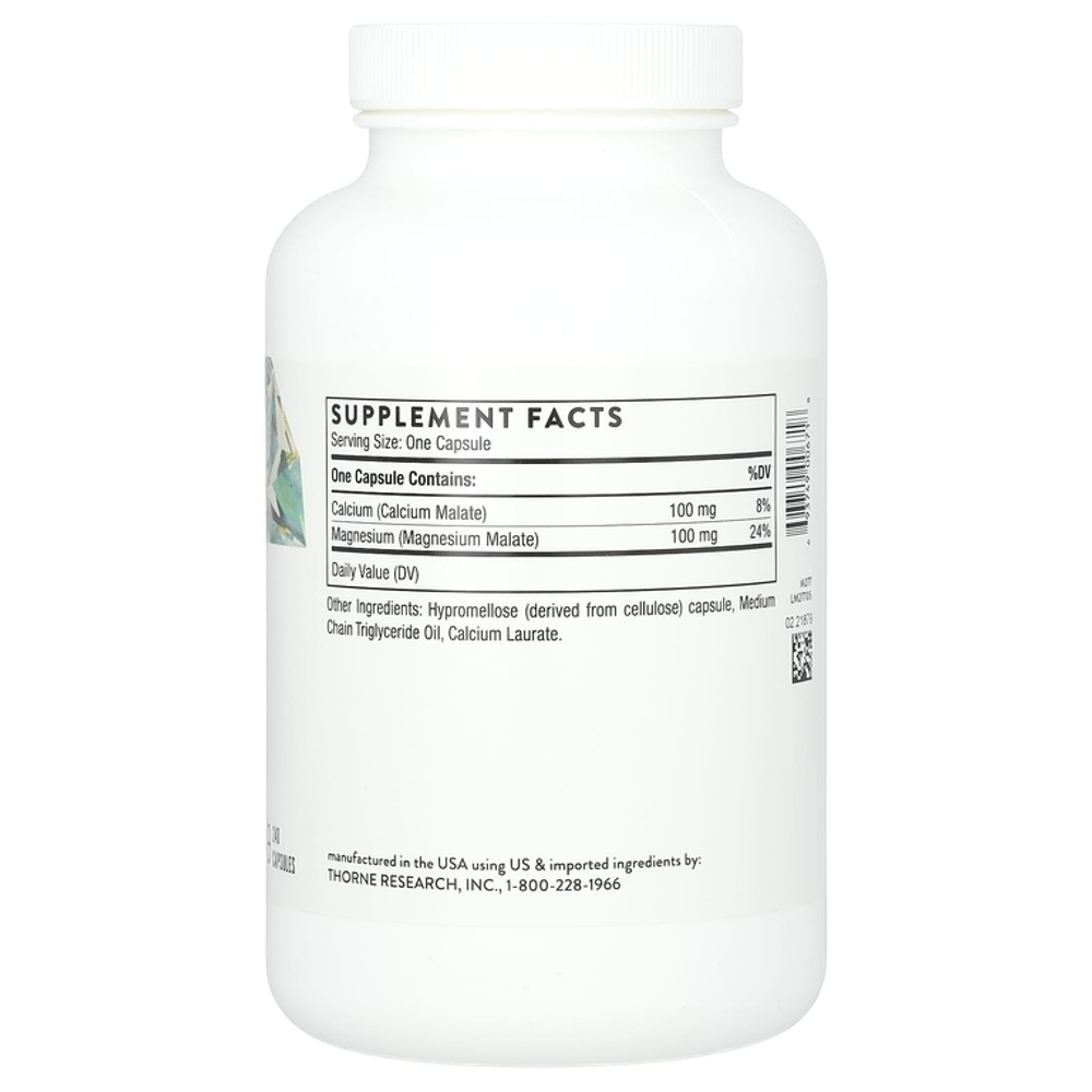 THORNE Calcium - Magnesium Malate 240 caps , Кальций - Магний Малат