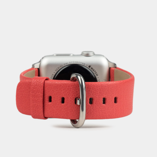 Ремешок для Apple Watch 40/41/42 mm из кожи козы, кораллового цвета