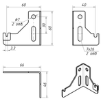К9.2 Кронштейн настенный левый и правый