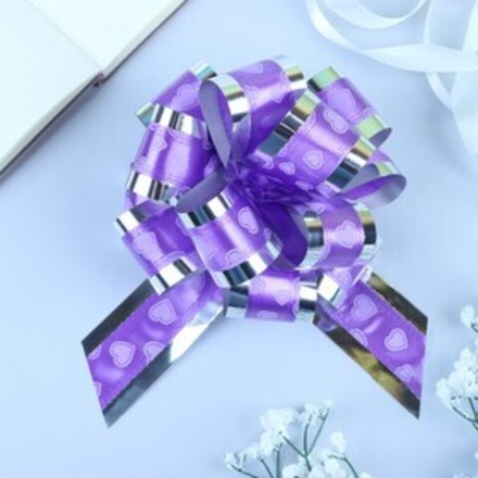 Бант-шар №5 «Воздушные сердца» фиолетовый