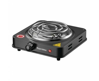 Электроплитка Ditter 1 конфорка спираль ТЭН 1кВт белая