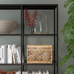 Стеллаж - IKEA VITTSJÖ/VITTSJO, 300х36х175 см, черно-коричневый/стекло, ВИТШЁ/ВИТШЕ ИКЕА