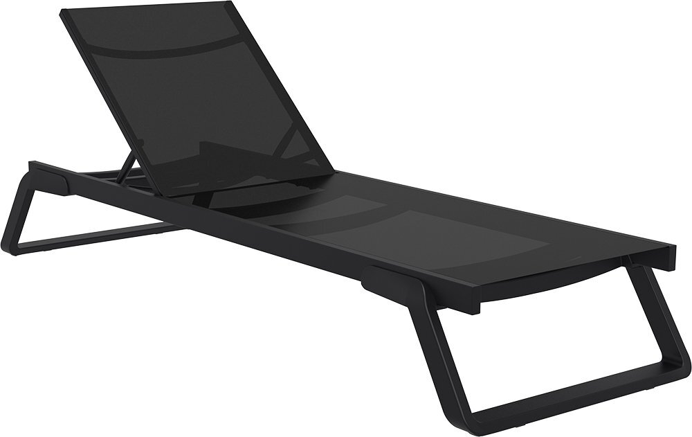 Шезлонг-лежак металлический Siesta Contract Tropic, черный