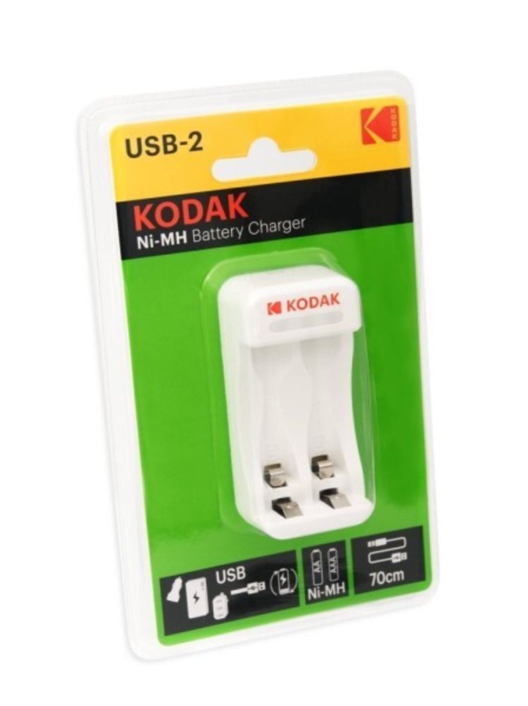 Зарядное устройство для аккумуляторных батарей USB провод C8001B (2хАAA/2хAA) (KODAK)