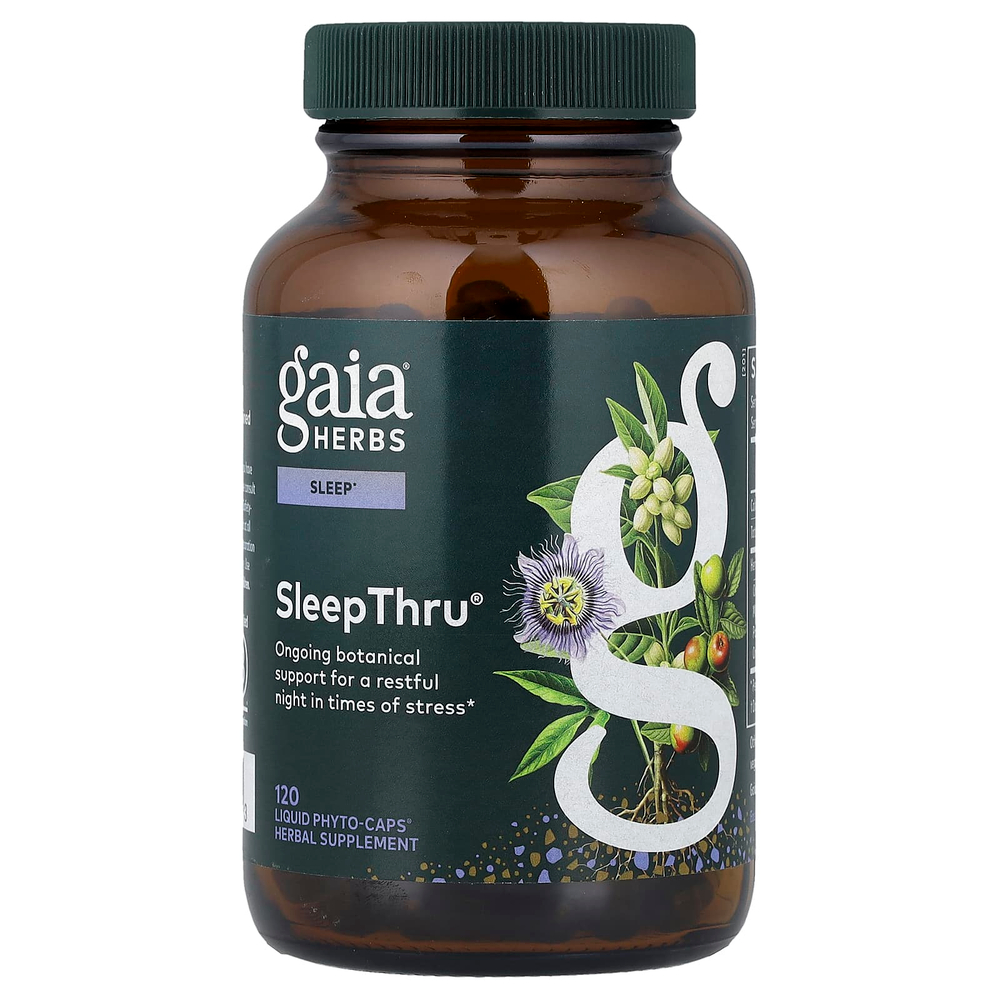 Gaia Herbs, SleepThru®, 120 жидких капсул Phyto-Caps® (470 мг в 1 капсуле)