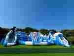 Наземный надувной аквапарк «Морское царство 3» с фигурой пингвина 23*23*6 м