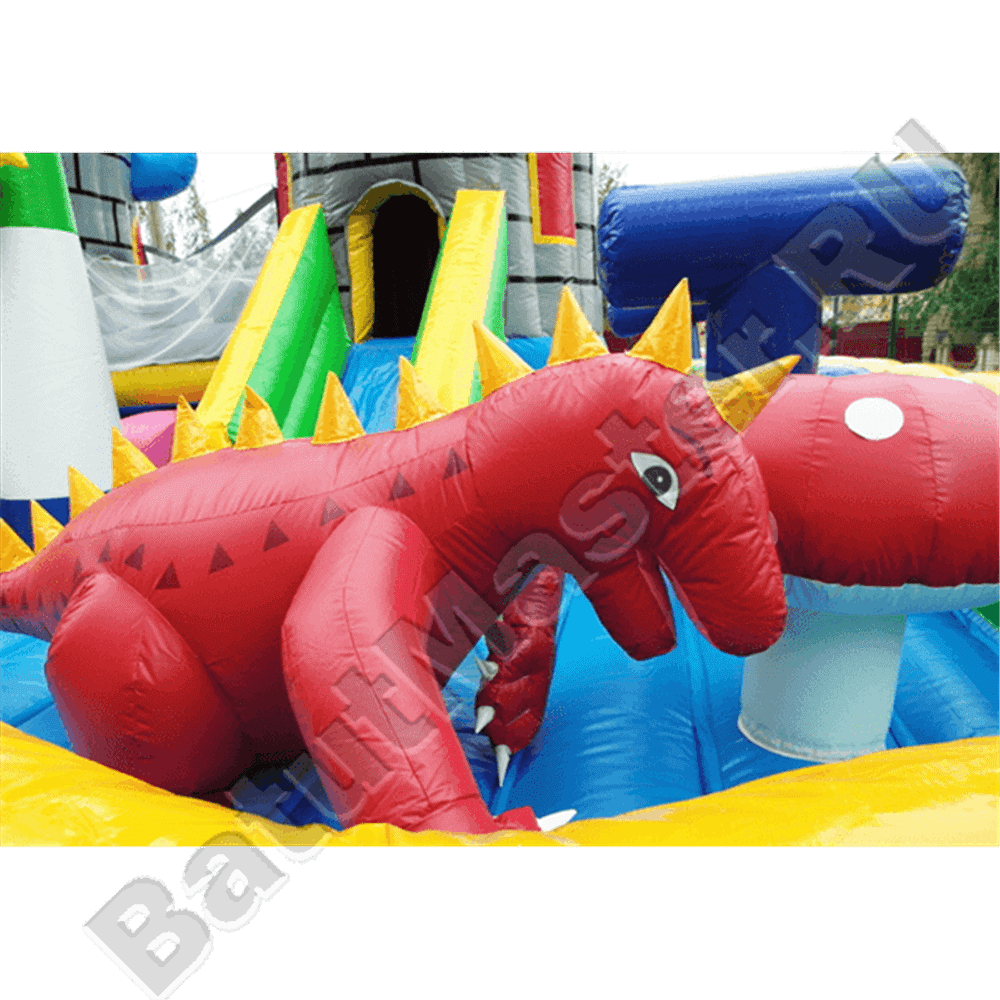 Большой надувной батут "Средневековье" 10*10*5 м