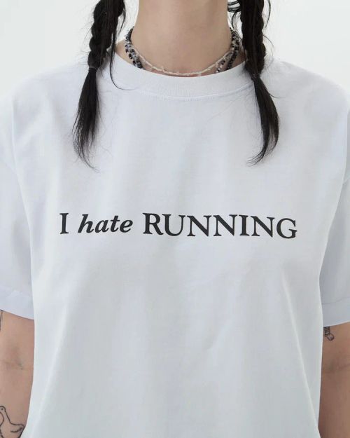 Футболка Postaments Hate Run белая