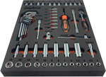 OMT54STE Набор головок торцевых 1/4" DR 4-14 мм с аксессуарами в EVA ложементе 280х375 мм, 54 предмета