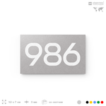 Номер на дверь 986, табличка на дверь для офиса, квартиры, кабинета, аудитории, склада, серая 120х70 мм, Айдентика Технолоджи