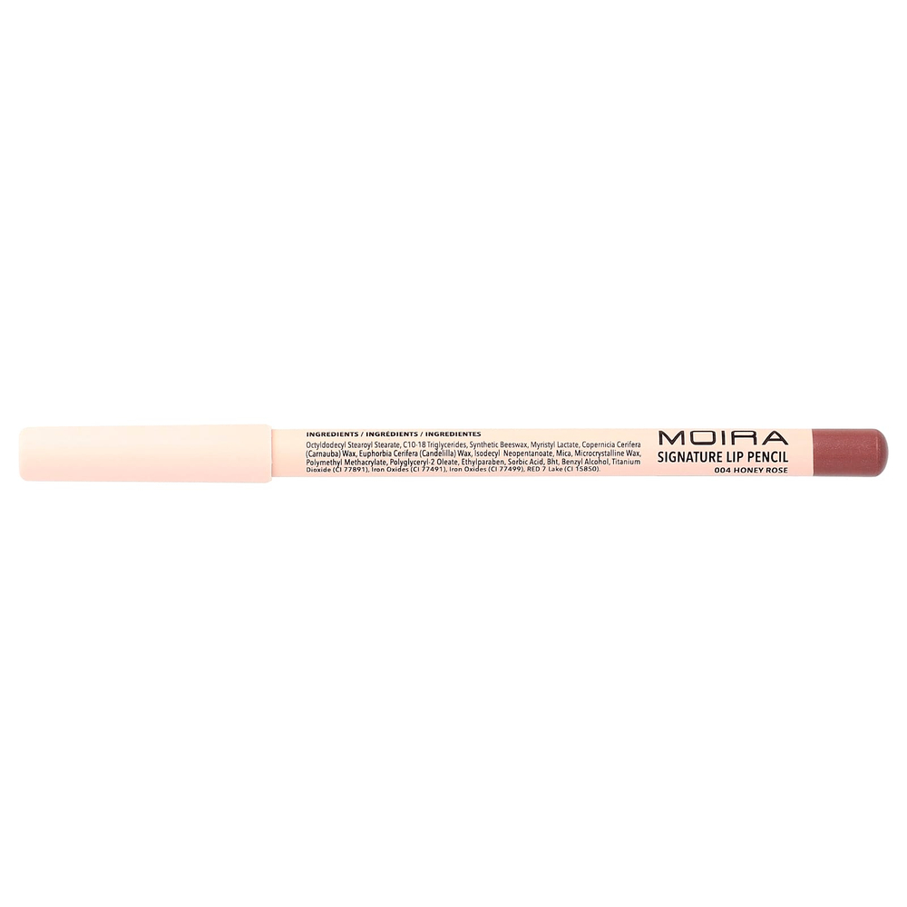 Moira Beauty, фирменный карандаш для губ, оттенок 004 медово-розовый, 1,1 г (0,04 унции)