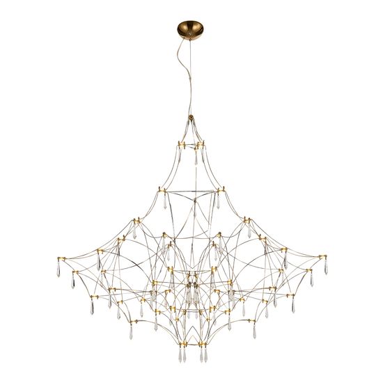 SL6601.213.114 Светильник подвесной ST-Luce Золотистый/Прозрачный LED 114*0,5W 3000K GRAVETTA