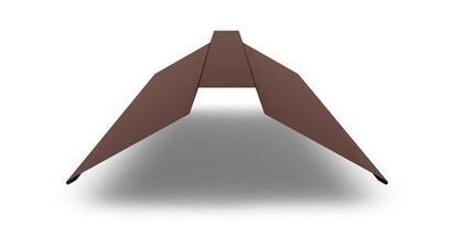 Планка конька плоского с покрытием Полиэстер 0,45мм, цвет RAL 8017 2м