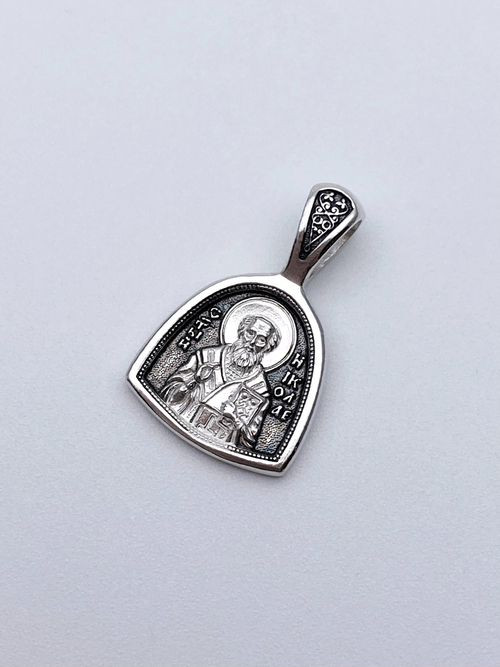 Образок из серебра/Чернение/Николай