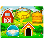 Деревянная Рамка вкладыш многоуровневая Домашние животные, кто где живет? ОА-00000474/ОЗОН