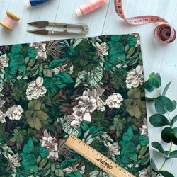 Ткань премиум шелк искусственный Армани чудесные цветы