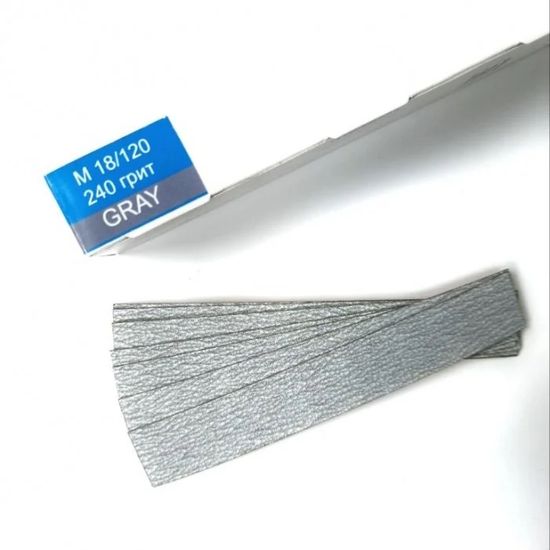 Сменные файлы Unipilka для маникюра на основу  "Прямая M" , серые 240грит 50шт/уп.