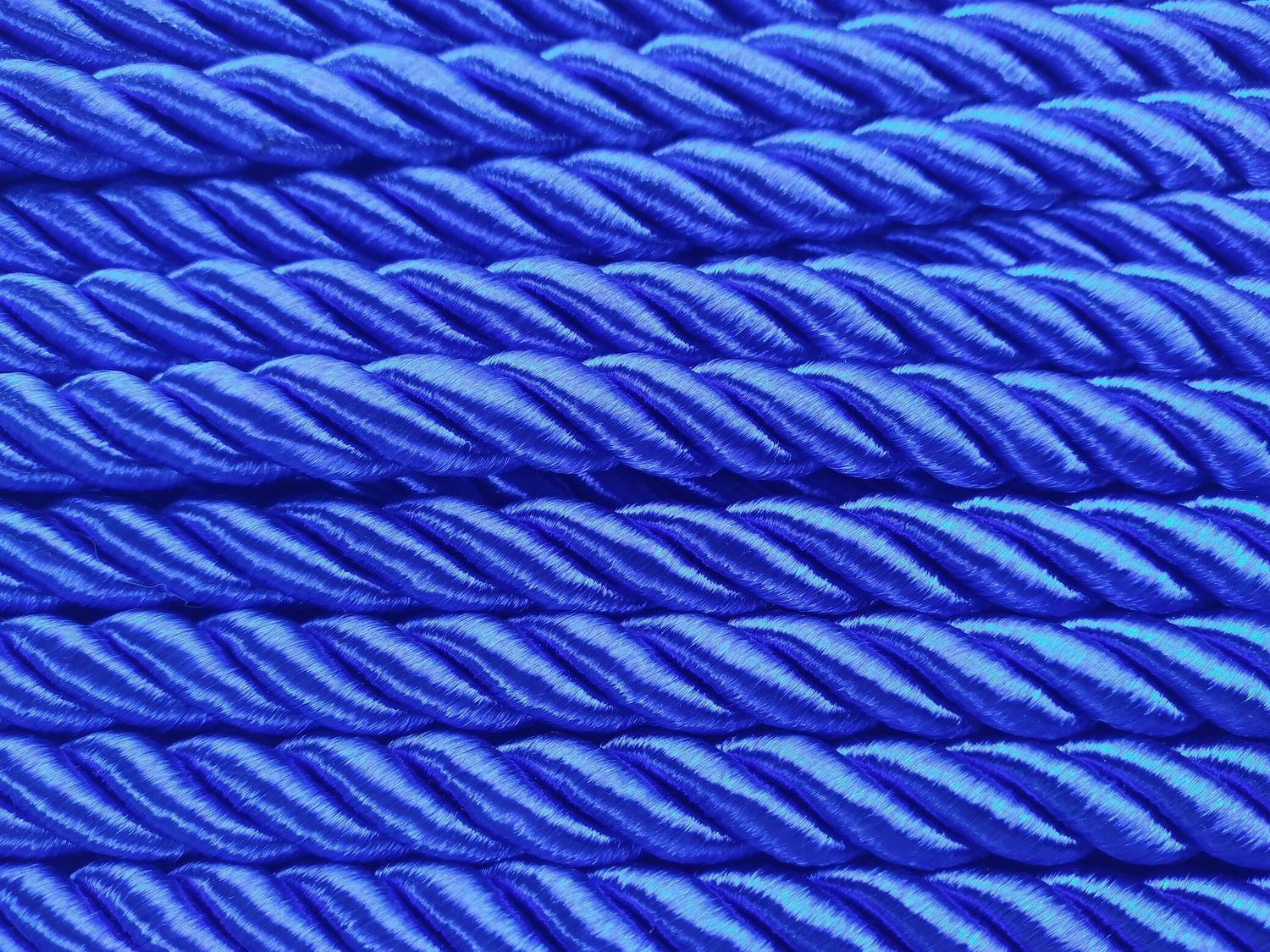 шнур витой однотонный 10мм синяя 70