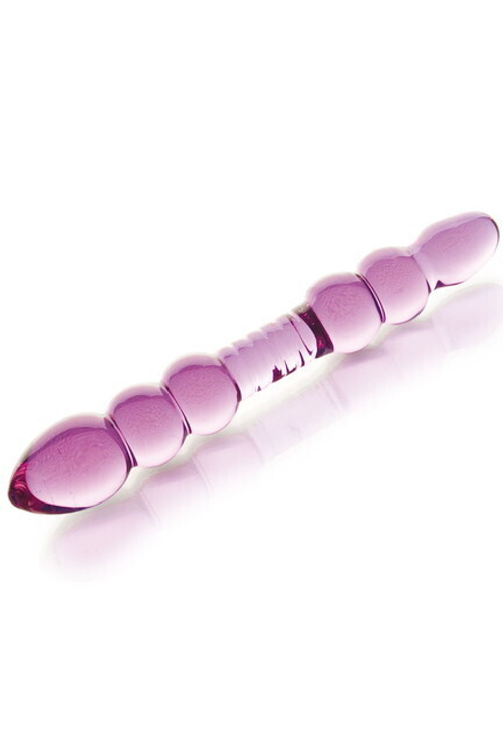 Розовый стимулятор ануса из стекла (21 см , розовый) (Цвет: розовый)