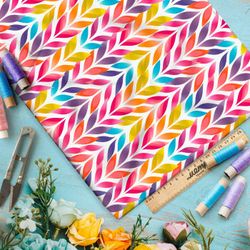 Ткань премиум таффета калейдоскопические краски