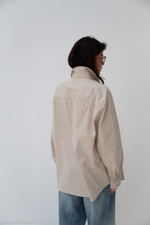 Рубашка двойная в полоску