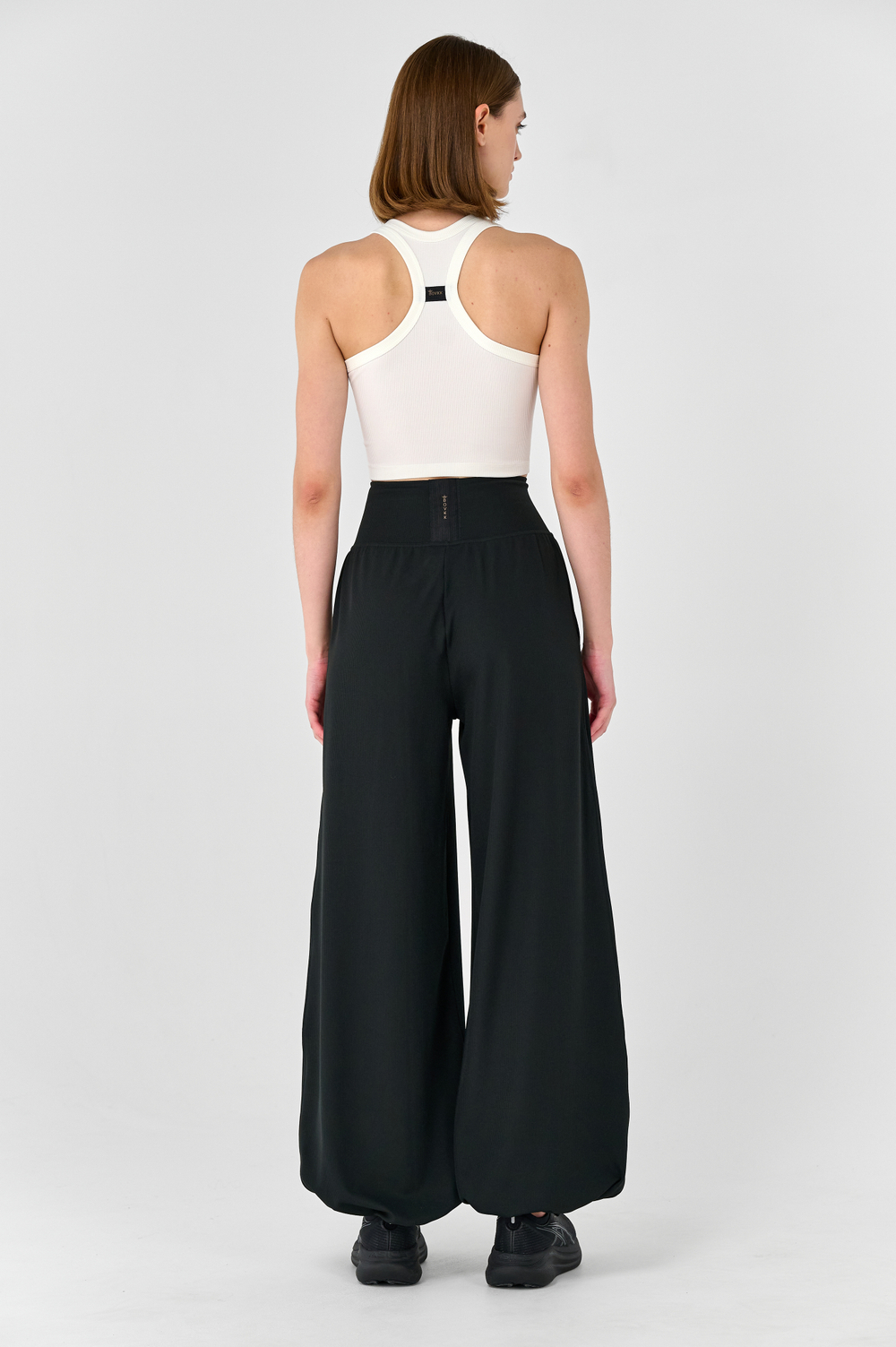 Брюки макси с манжетами с карманами