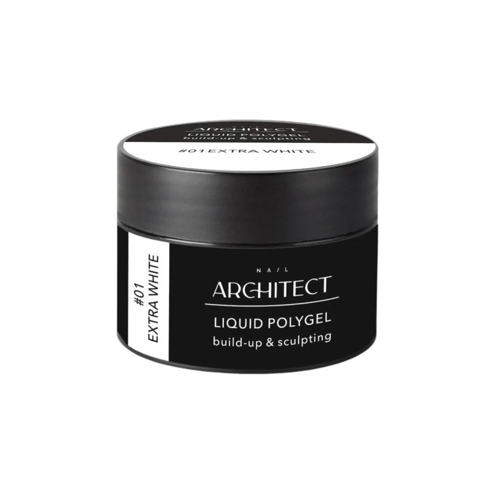 Nail ARCHITECT LIQUID POLYGEL - 01 Extra White Жидкий полигель для укрепления и наращивания ногтей, 50 мл