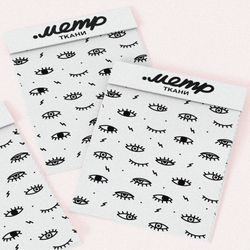 Ткань мембрана черные глазики