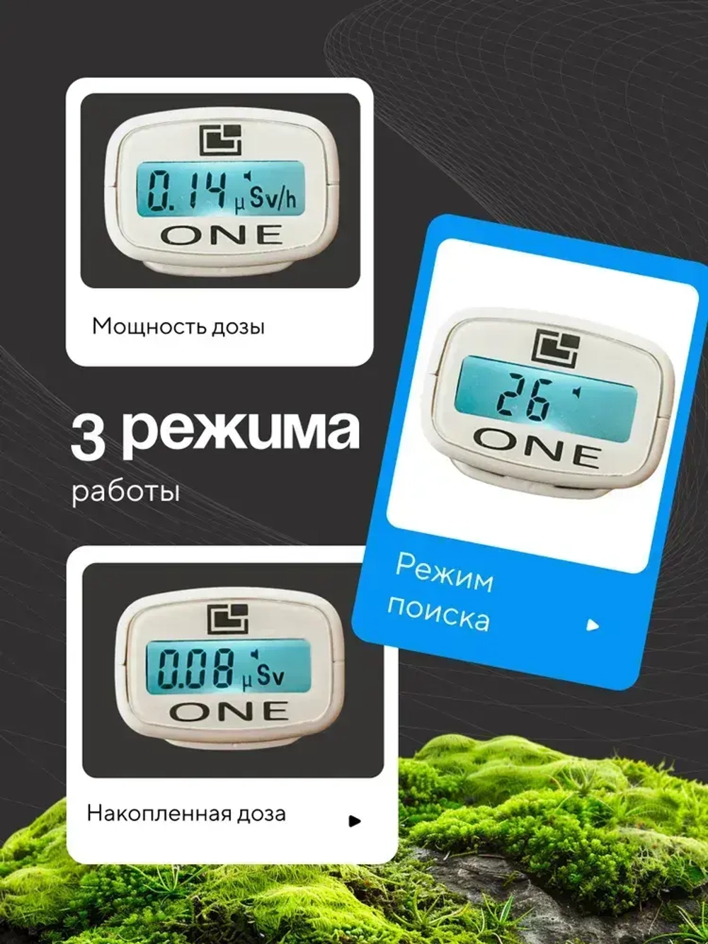 Дозиметр радиации RADEX ONE / Счетчик гейгера / Дозиметр-радиометр