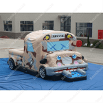 Коммерческий надувной батут "Военный автомобиль"
