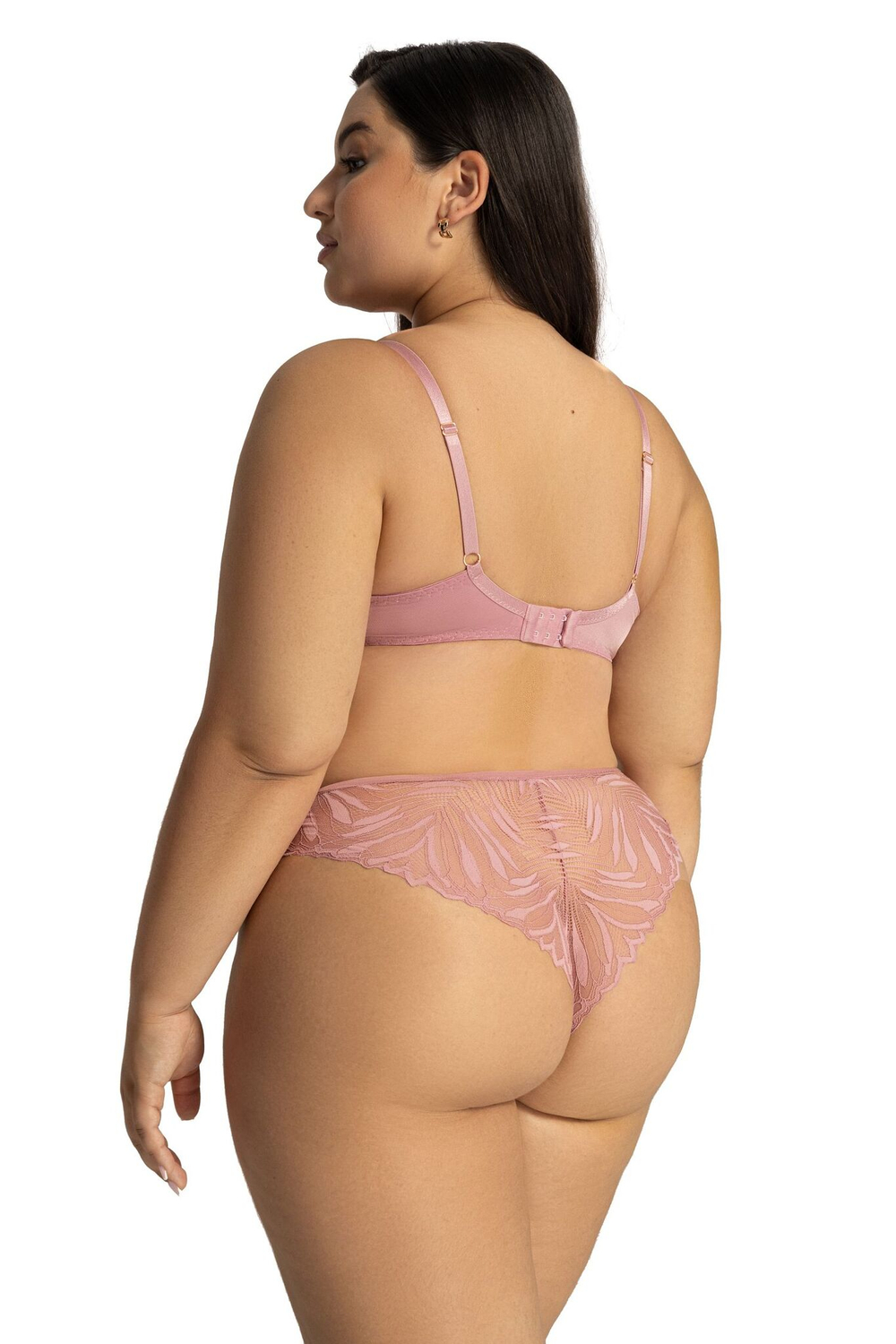 Розовые трусики-бразилиана со средней линией талии Yasemin (Размер: XL) (Цвет: грязно-розовый)