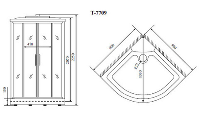 Душевая кабина Timo T-7709