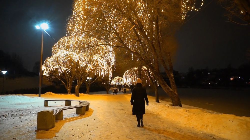 уличная гирлянда для украшения деревьев