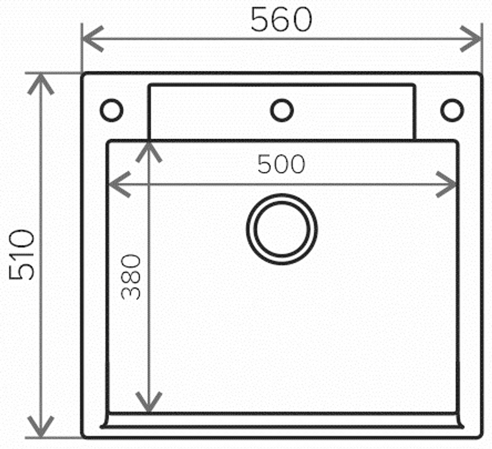 Мойка POLYGRAN ARGO-560 белый хлопок № 36