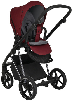 Детская коляска Roan Sol Luxury 3 в 1 с автокреслом Tutis Elo Lux Black RSL/4041 Porto/Nikiel