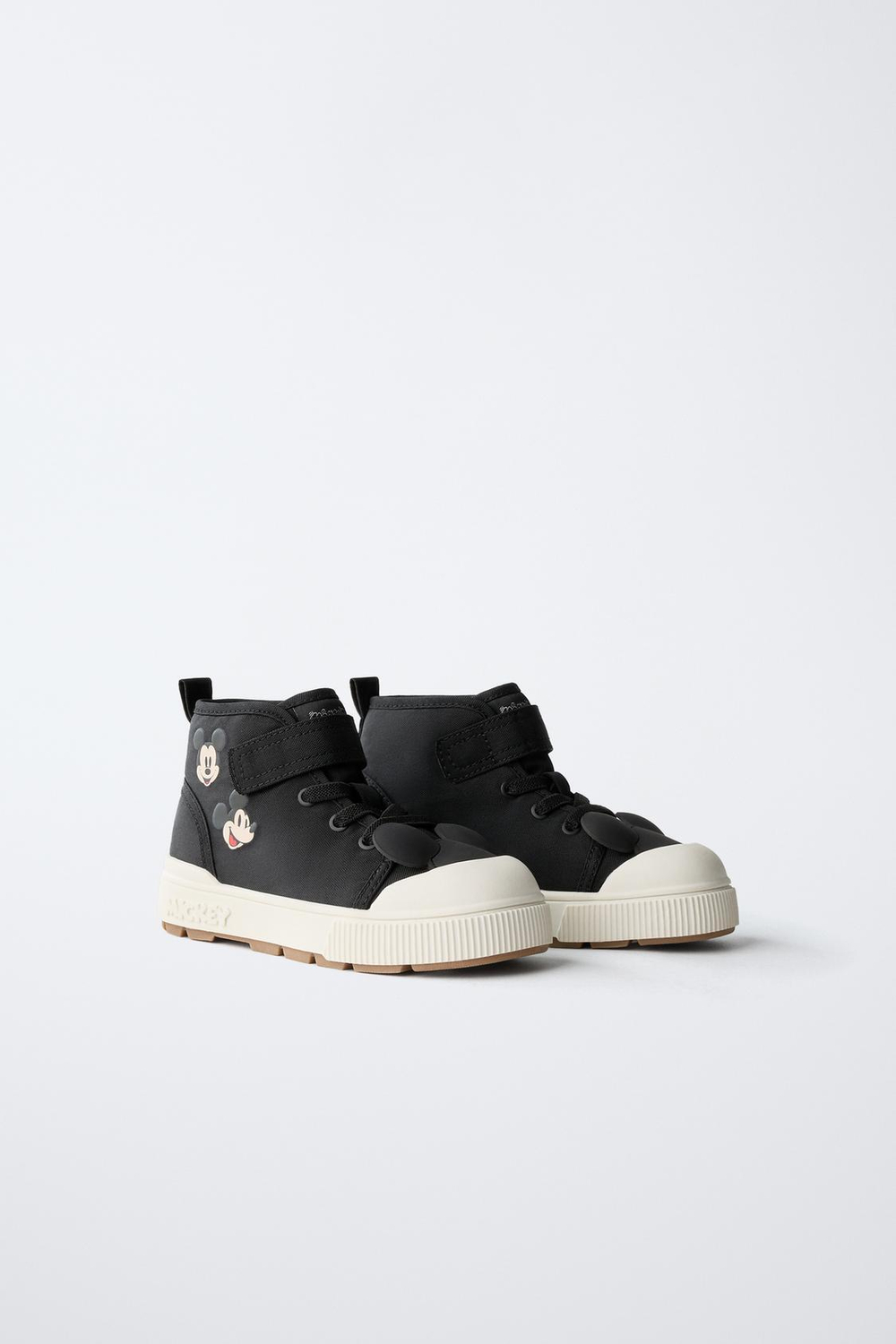 ZARA ВЫСОКИЕ КЕДЫ MICKEY MOUSE © DISNEY, ЧЕРНЫЙ