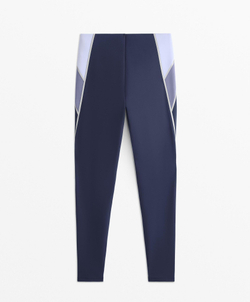 OYSHO Компрессионные легинсы Compressive длиной 65 см, синий