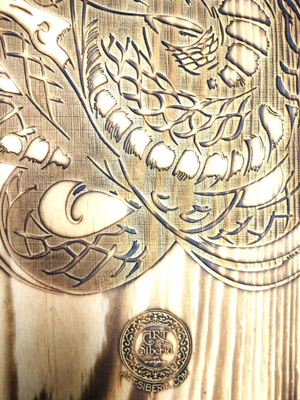 Доска разделочная деревянная из Кедра. "Змея"