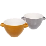 Бульонница керамическая 750мл «Полоски», микс цветов