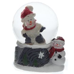 GAEM Фигурка декоративная "Снеговик" в стекл шаре, L5,5 W5 H6 см, 2в.