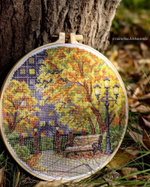 Набор для вышивания крестом Искусница "Осенний парк"