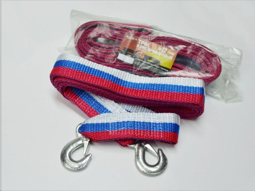 Трос буксир. (12 т) лента 2 крюка /4,5 м/ усилен. (A-TOL)